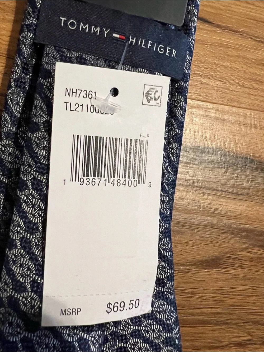 Tommy Hilfiger Men's Sailing Knots Tie - Navy, New MSRP $69.50